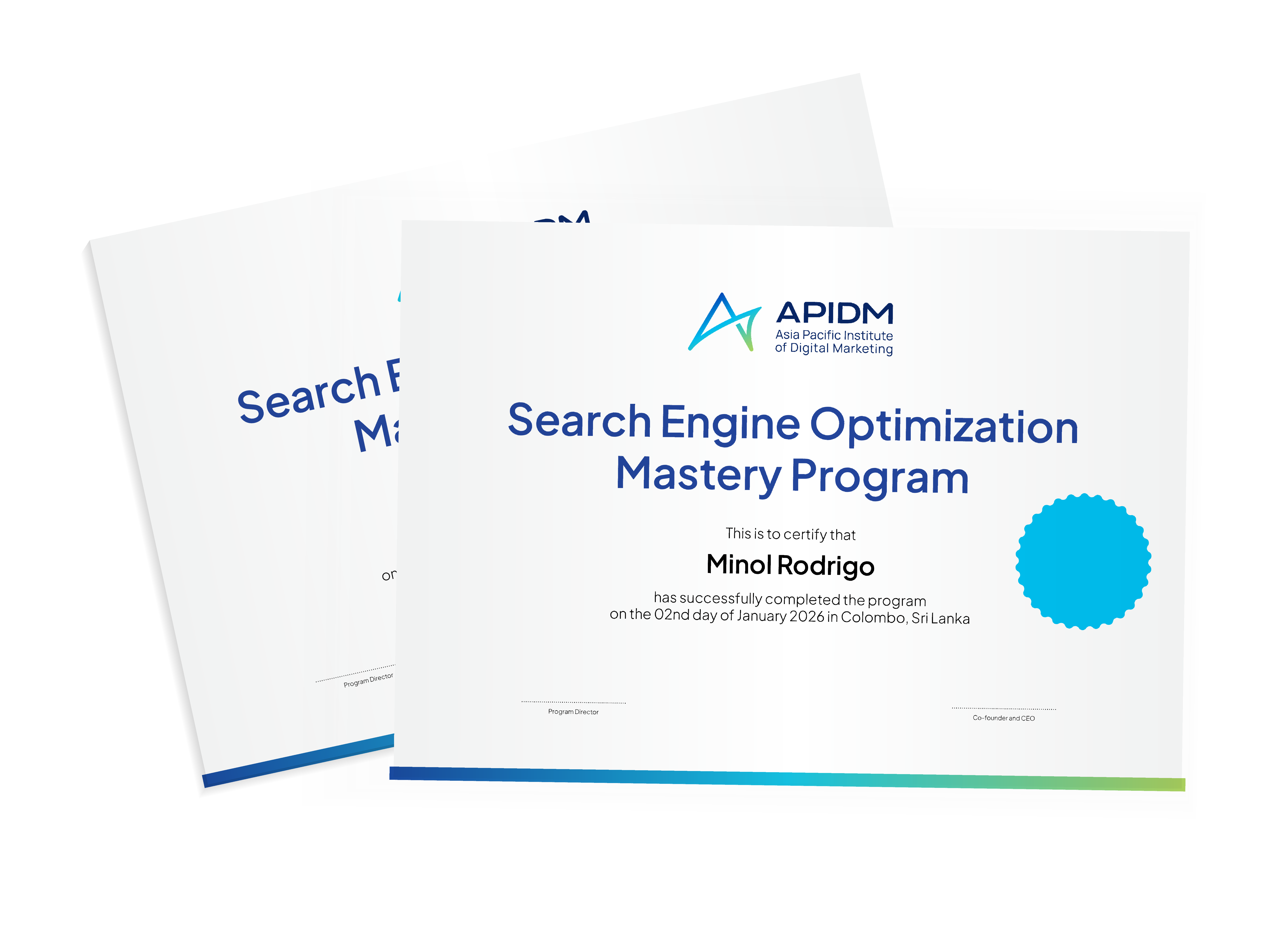 SEO Program Certificate